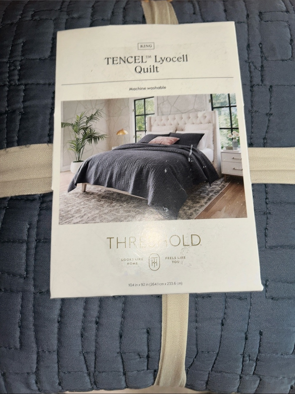 Threshold King Tencel Lyocell Quilt in Slate Blue